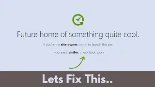 Future Home Of Something Quite Cool Error Godaddy Cloudflare cPanel Solution