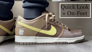 Undefeated Nike Dunk Low Canteen - Quick Look + On-Feet & Sizing (Dunk vs. AF1 Pack)
