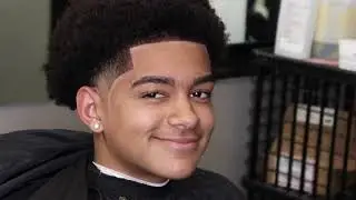 Barber tutorial: How to taper an afro | How to do eyebrows | My take on enhancements👀🎨