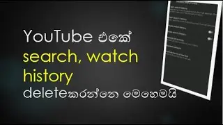 How to delete youtube search and watch history