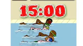 15 Minutes Timer Countdown | Swimming Race