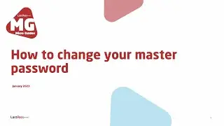 How to change your master password in LastPass