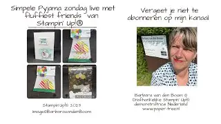 Simpele pyjama zondag met Fluffiest friends van Stampin’ Up!®️