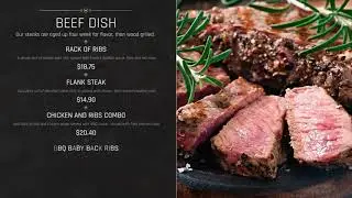Luxury Restaurant Menu Slides | After Effects Project Files - Videohive template