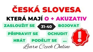 CZECH VERBS that have O + ACCUSATIVE 31-40