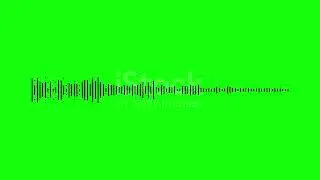 [BLACK] Straight line music spectrum with Green effected background 