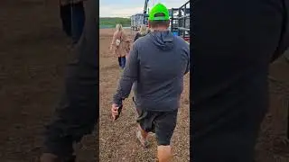 The man himself being led out by the beautiful "Momster Girls"