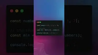 JavaScript Shortcuts - Find Min, Max number in Array