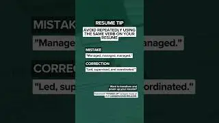 Avoid Repeatedly Using the Same Verb on Your Resume