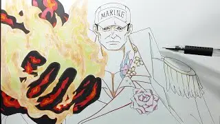 How to draw Akainu | step by step