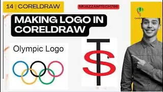14- Coreldraw | How to make Text logo in corel | Olympic logo using combine, intersect, fill tools