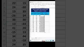 Count Positive & Negative number in Excel 🔥 | 