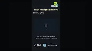 9 Dot Navigation Menu | HTML CSS 🔥 
