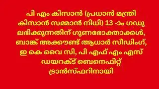 പി.എം കിസാൻ ആനുകൂല്യം: നടപടികൾ ഫെബ്രുവരി 10നു മുൻപ് പൂർത്തീകരിക്കണം - PM Kisan