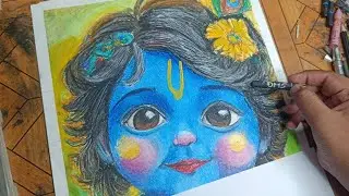 Krishna drawing Hair Tutorial, background, draw with me 