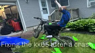 Fixing the kx65 after a crash