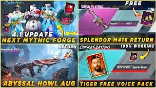 🔴 NEXT MYTHIC FORGE REWARDS | NEW M416 CONFIRM | ABBYSAL HAUL AUG RETURN | FREE NEW VOICE PACK TRICK