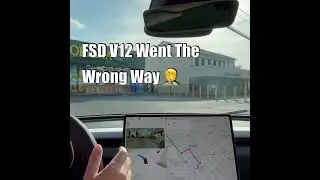 Tesla FSD V12 misses left turn