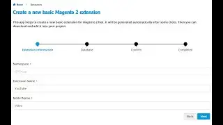 How to create a new basic extension for Magento 2 fast