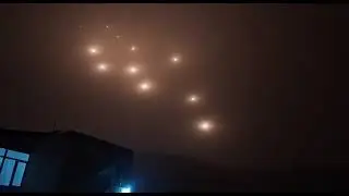 Iranians film second wave of missile launches on Israel.