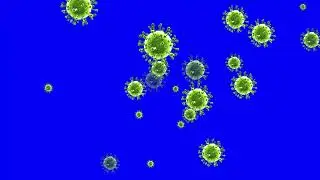 Green Corona Virus Blue Screen 4K UHD