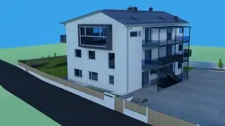 3d - render animation with blender, rendering of a single house by patrick egarter