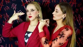 ASMR Outstanding Transformation: Harley Quinn | Hairstyling, Makeup, Styling and Finishing Touches