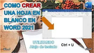 HOW TO CREATE A BLANK SHEET IN WORD 2021