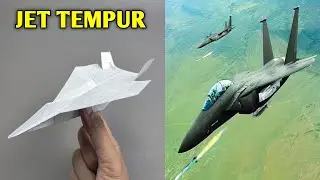 Cara Membuat Pesawat Jet Kertas F-15 - ORIGAMI PESAWAT
