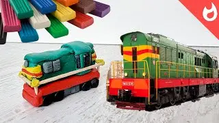 Поезд из пластилина / самый популярный тепловоз истории железных дорог / тепловоз из пластилина