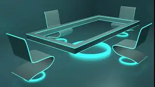 Tron Meeting Room (SideFX Houdini Model and Animation)