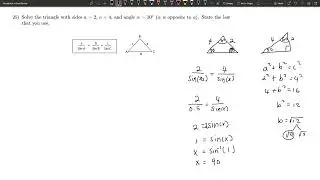 25   solving a triangle using the law of sines