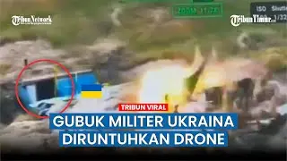 Tempat Persembunyian Tentara Ukraina Rata Seketika usai Dihantam Drone Peledak Rusia