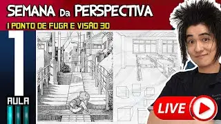 Semana da Perspectiva AULA 1: 1 Ponto de fuga e a visão 3D | Thiago Spyked ao VIVO