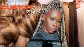 HOW TO GET THE PERFECT CUSTOM BLONDE BOX BRAIDS [DARK SKIN FRIENDLY] --- *DETAILED*