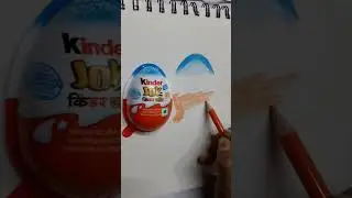How to draw Kinderjoy using color pencils #kinderjoydrawing #3ddrawing #Creativeart #kinderjoy
