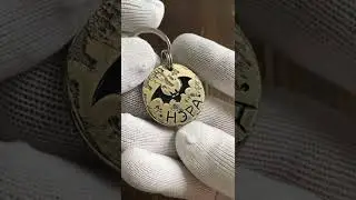 Адресник с летучей мышью | Handmade pet id tag, dogtag