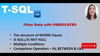 WHERE Clause with predicates || filter data in SQL || AND || OR || IN || BETWEEN || LIKE || 