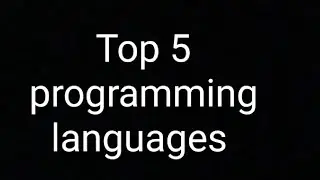 Top 5 Programming languages in world 🌎