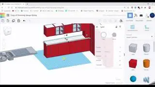 Tinkercad Dersleri - 37. Ders - Mutfak Dolabı-1 (Kitchen Cupboard) Tasarımı