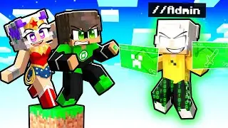 USO i COMANDI da ADMIN su UN BLOCCO di SOLI SUPEREROI in Minecraft!