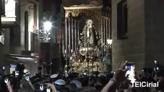 CORONACION VIRGEN DE LA SOLEDAD COFRADIA DE MENA MALAGA 2016 CALLE SAN AGUSTIN HD