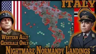 ITALY NIGHTMARE DIFFICULTY NORMANDY LANDING! Western Allies Gens Only