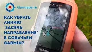 Убираем линию "Засечь направление" в собачьем навигаторе Гармин
