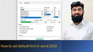 How to set default font in word 2019
