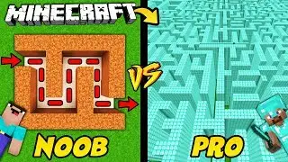 LABIRYNT NOOB VS LABIRYNT PRO W MINECRAFT!
