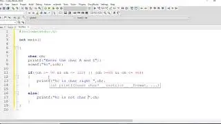 C program to check whether the character is an alphabet or not using ASCII values c language program