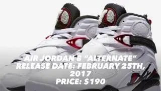 AIR JORDAN 8 RETRO “ALTERNATE” RELEASING IN FEBRUARY 2017 / PEACE X9