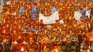 Districts of Sangli # Burli gave tributes to Shahid Jawans of #Pulwama