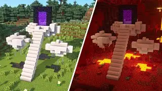 How To Build a Nether Portal in a CLOUD | Minecraft Tutorial